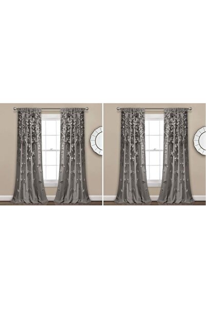 Lush Decor لوحة ستارة نافذة رايلي من لاش ديكور- تفاصيل فيونكة ساحرة مصنوعة يد...