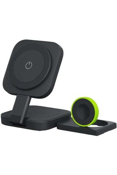 GOUİ Bend 15W 3-in-1 Foldable Wireless Charger, Black