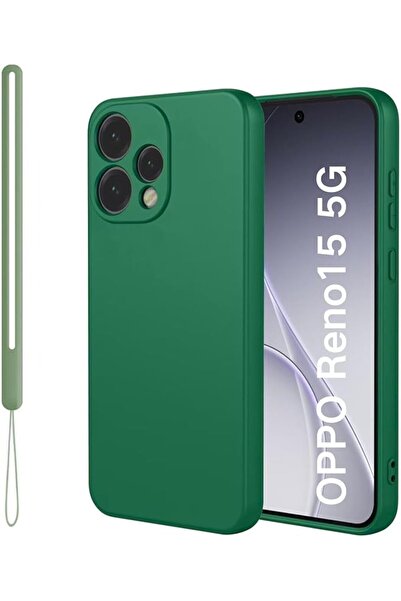 GENERAL غطاء حماية سيليكون سائل نحيف لهاتف OPPO Reno15 5G مع حبل تعليق، مضاد ...