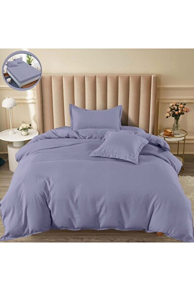 Pucioasa Home Lenjerie de pat cu elastic, tesatura tip finet, uni, pat 1 pers...