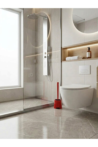 Generic Red Color Toilet Brush Holder 40 cm Height