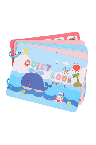 AMAMIA Carte Educativa cu Piese Reutilizabile, Quiet Book Montessori, 10 Pagi...