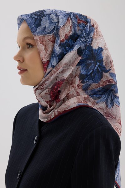 İpekhan Soft Eşarp 1251 Lacivert Pudra