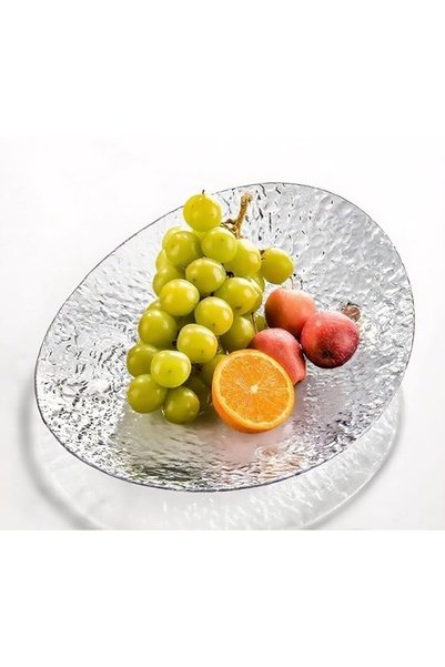 Tazweeq Fruit Dish, Acrylic Hammered Texture Candy Dish & Fruit Bowl, Decorat...