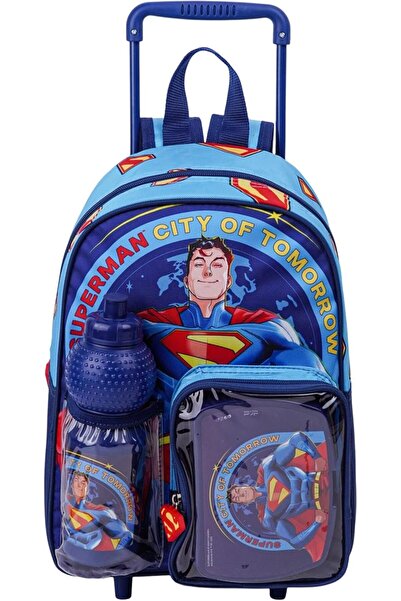 Warner Bros . Super Man City Of Tomorrow Trolley 3 In 1 Set 13" I Trolley I W...