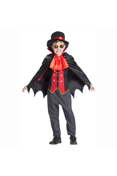 OEM Costum de vampir pentru copii cu pălărie, pelerină și ochelari de soare -...