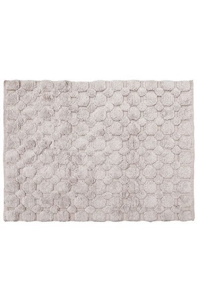 OEM Covor decorativ de iarnă din bumbac, taupe, cu model în relief, 120x90cm