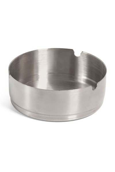 OEM Scrumieră rotundă din oțel inoxidabil 10cm argintie