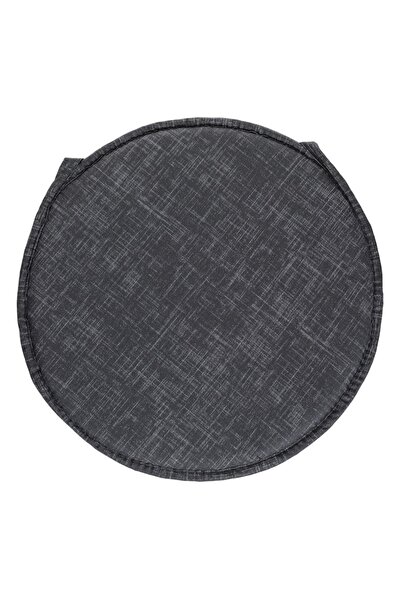 OEM Pernă rotundă neagră pentru scaun 38cm - Bumbac/Poliester