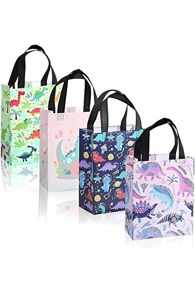 Yelajoy 16PCS Large Reusable Gift Bag, Recycled Non-Woven Tote Bag, Cartoon G...