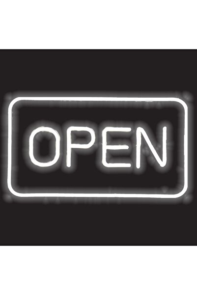OEM Semn 'Deschis' LED Neon alb 41x23.5cm Cablu USB