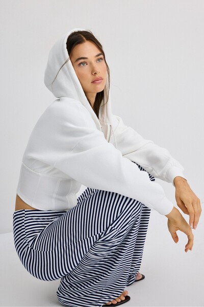 Stradivarius İnce belli çizgili jogger pantolon