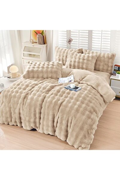 Truva Home Lenjerie de Pat Cocolino 4 Piese | Pufos Fluffy Spot 2 Persoane