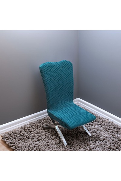 OEM Husă elastică turcoaz pentru scaun cu model în relief 3D