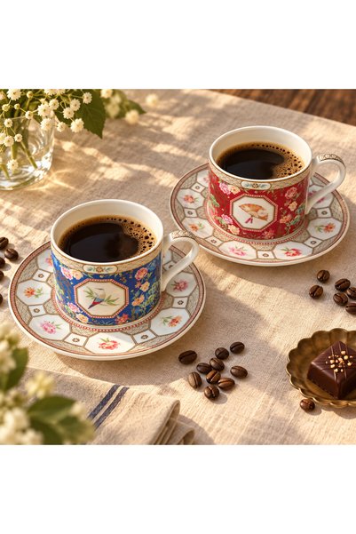 Easy Life Collection's Jardins D'orient 2’li Porselen Fincan Seti - 240 ml