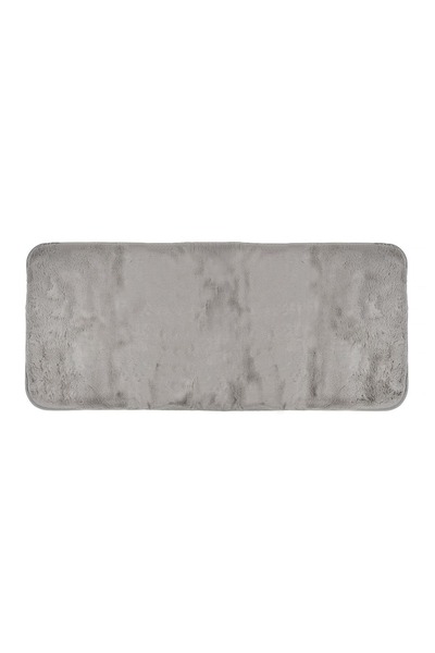 OEM Covor decorativ de iarnă din blană artificială de iepure, taupe, 140x60cm