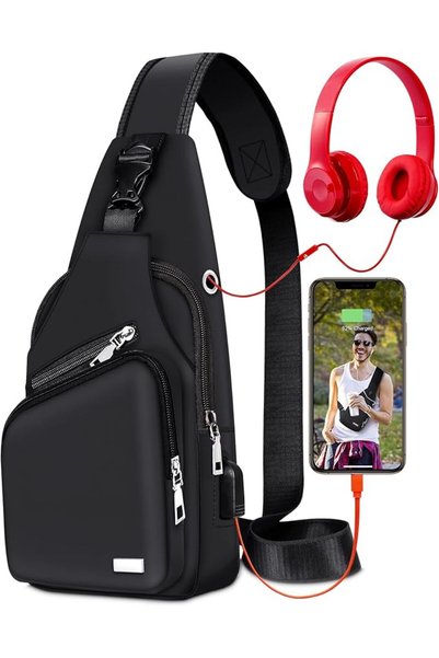 NALACAL Waterproof Sling Bag, Crossbody Backpack for Men Women, Sling Backpac...
