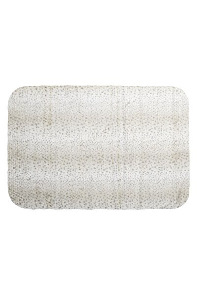 OEM Covor decorativ din blană artificială cu buline bej 130x90cm