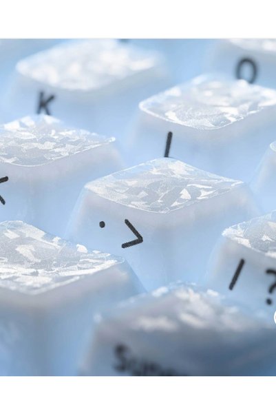 Leaven 128 Tuş PBT Keycap Seti - Karbon Fiber Şeffaf Cherry MX Uyumlu RGB Klavye Tuşları