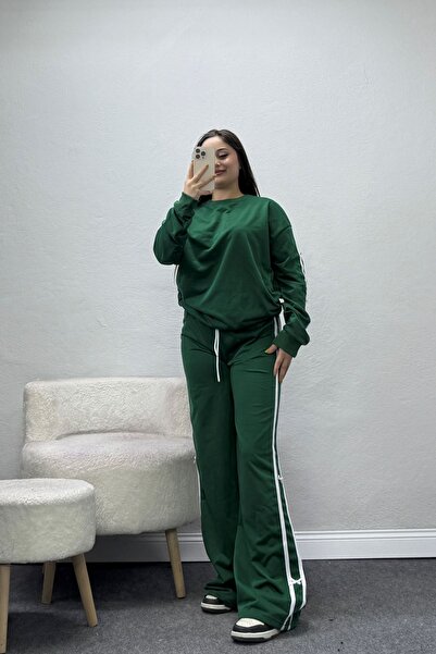 BELENDİR طقم بدلة رياضية نسائية من 2 قطعة باللون الزمردي