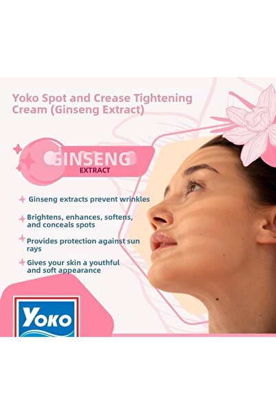 YOKO Skin Brightening and Pore Tightening Cream (Ginseng and Pearl Extract) 4 Gr.