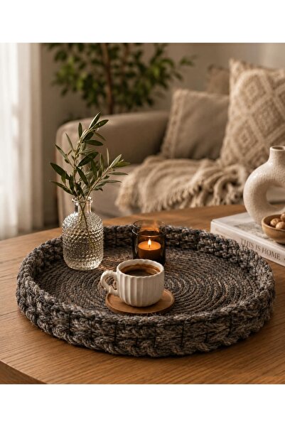 Egindra Metal Wire Mesh Weaving Vintage Look Anthracite Gray 30-33 cm Decorat...