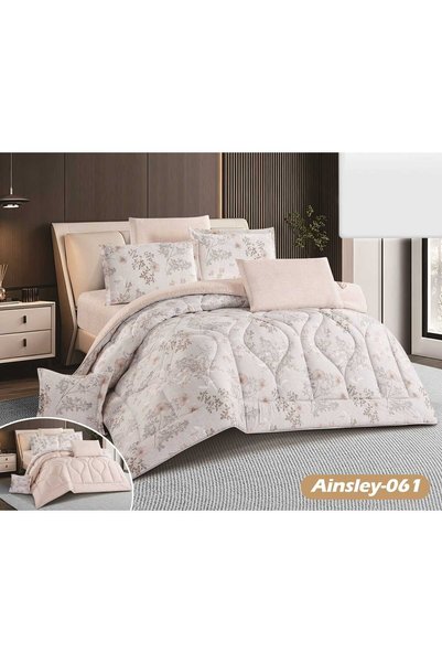 BIET ALMAFROSHAT Quilt Set with a Quilted Bedspread, 7 Pieces, Double-Sided, ...
