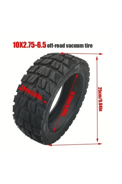 Aoxin Elektrikli Scooter 10x2.75-6.5 Off Road Arazi Dişli Dış Lastik Onvo Rx ...