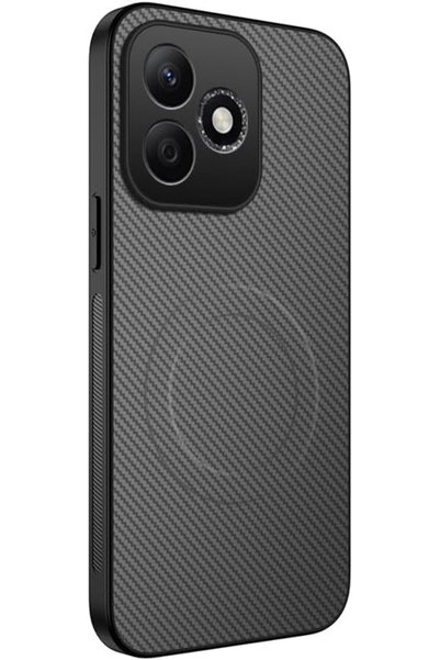 GENERAL for Honor 600 Lite Case, Carbon Fiber Texture Flexible Silicone Bumpe...