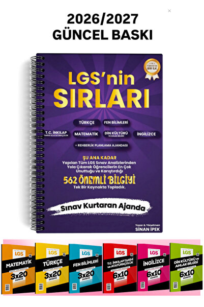 Fix Yayınları 8. Sınıf LGS'nin Sırları Sinan İpek ve 6 Branş 60 Soruluk Denem...