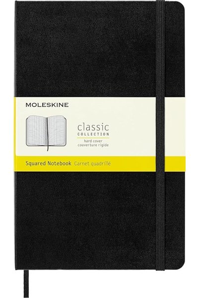 Moleskine دفتر ملاحظات كبير، مربع الشكل، أخضر مرتل، غلاف صلب (5 × 8.25)