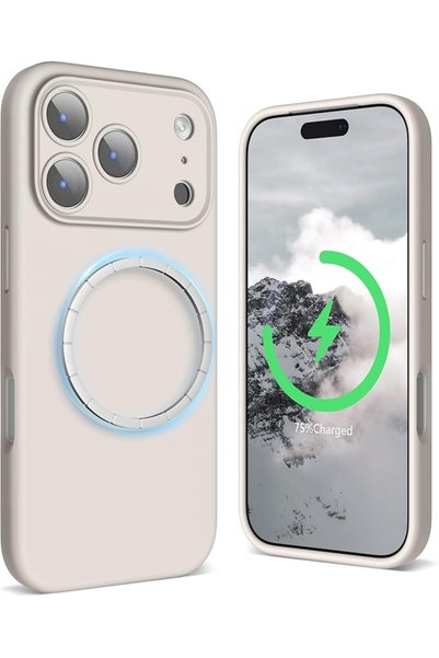 SURPHY غطاء سيليكون مغناطيسي لهاتف آيفون 17 برو ماكس، متوافق مع MagSafe، مع ح...
