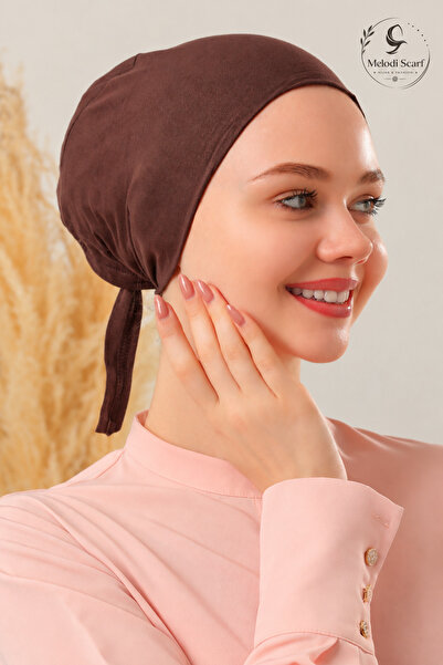 Melodi Scarf Women's Hijab Seamless Combed Cotton Bonnet Non-Slip Cotton Bonn...
