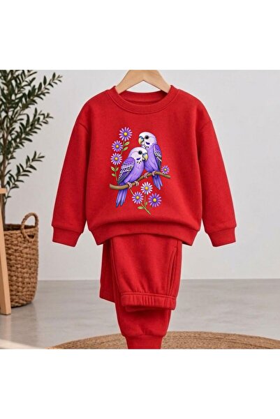 playwear Team Sweatshirt Lovebirds Printed Girls Boys Crew Neck