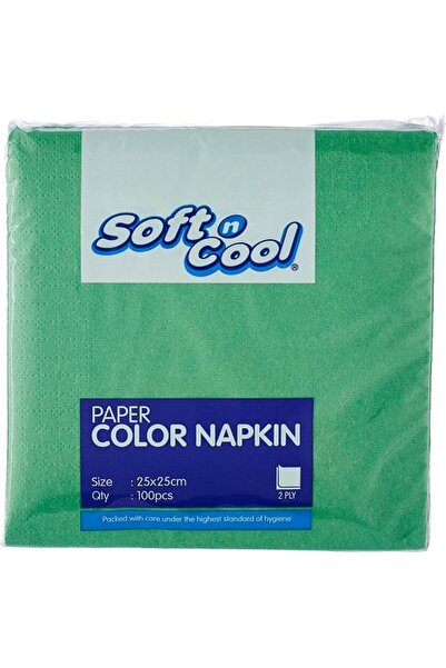 Hotpack مناديل ورقية ناعمة وباردة، مكونة من طبقتين، مقاس 25 سم × 25 سم، 100 قطعة