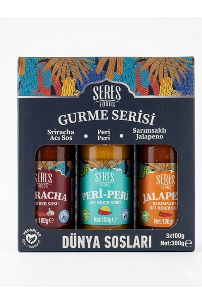 IKEA SERES FOODS Gurme Serisi Sriracha Acı Sos Peri Peri Sarımsaklı Jalapeno