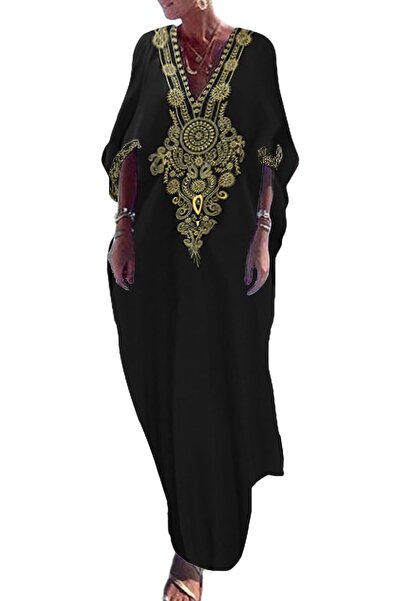 Bsubseach Women Embroidery Short Sleeve Bikini Swimsuit Cover Up Side Split B...