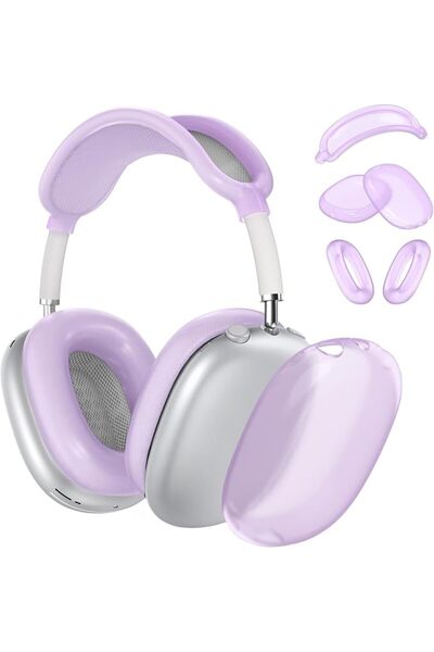 GENERAL غطاء سيليكون لسماعات AirPods Max، غطاء واقي من الخدوش لوسائد الأذن/غط...