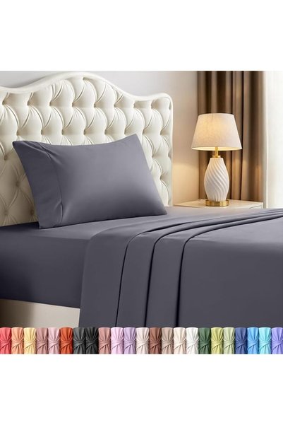 Utopia Bedding طقم ملاءات سرير توأم - 3 قطع - من الألياف الدقيقة المصقولة - م...
