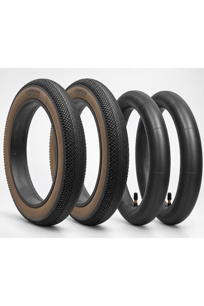 Innova Heugers IA-2158 20x4.0 (3mm Zırhlı) Kahverengi Yanak Ön/Arka İç ve Dış Lastik Seti