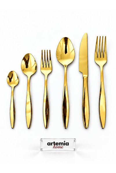 Artemia Home طقم أدوات مائدة 36 قطعة لـ 6 أشخاص، لون مرجاني