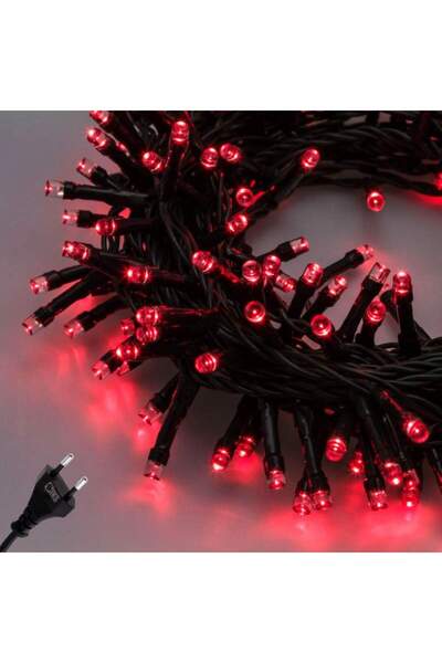 SIKS Γραμμικά Χριστουγεννιάτικα Φωτάκια LED, Με 100 LED, Μήκος 8 Μέτρα, Σκούρ...