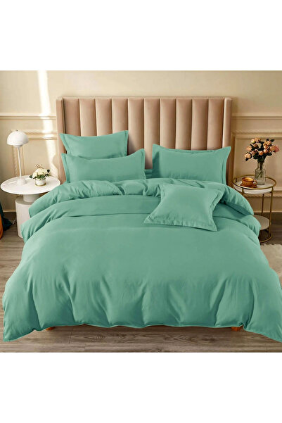 decorami Double bed linen with Stretchy, Finet, 6 pieces, Mint green