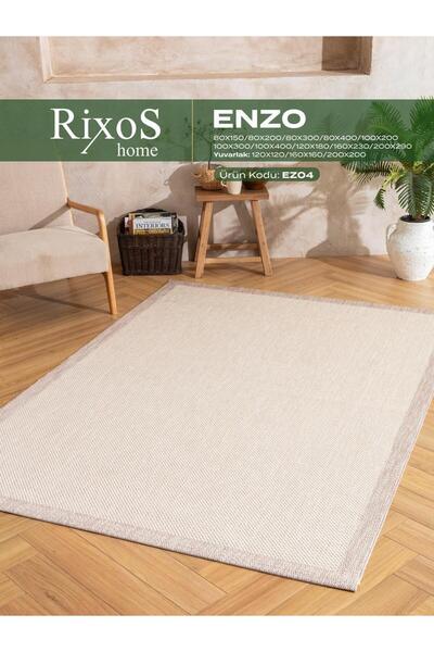 RIXOS HOME Enzo Sisal Plus Halı EZ04 Desenli Kaymaz Taban