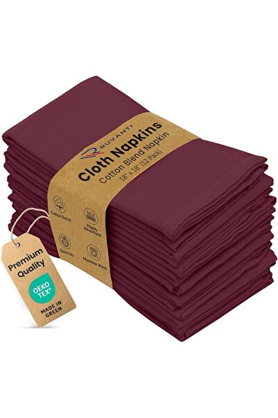 RUVANTI Rovante 12 Pieces of Dinner Napkin 18X18, Soft Comfortable and Reusab...