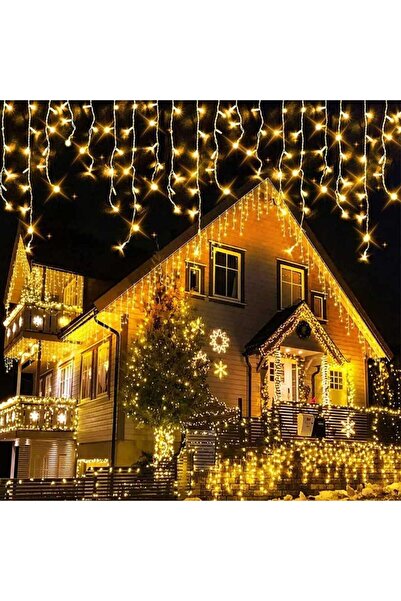 SIKS Lumini de Crăciun tip șir, 15 m, 8 moduri de iluminare, cu franjuri, pen...