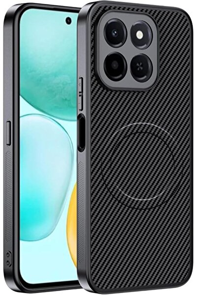 GENERAL Magnetic for Honor X6C Case, Slim Thin Carbon Fiber Texture Shockproo...