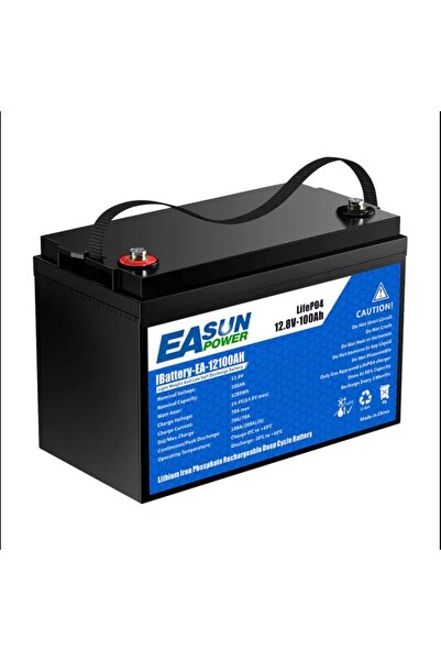 EASUN Acumulator LiFePO4 12,8 V, 100 Ah, BMS integrat