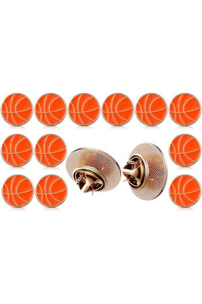 SYOSI 12 pcs Basketball Lapel Pins, Metal Sports Badge Set, Mini Basketball B...