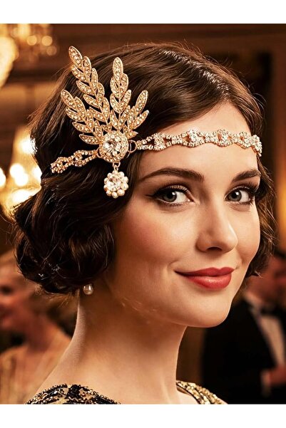 Tazweeq 1920s Flapper Headbands for Women Non Slip, Vintage Roaring 20s Acces...